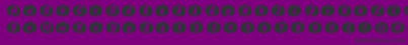 フォントPumpkin – 紫の背景に黒い文字