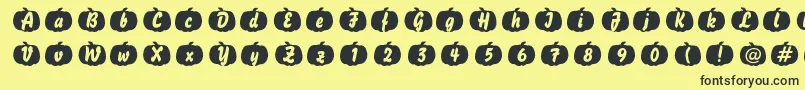 Pumpkin Font – Black Fonts on Yellow Background