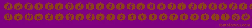 Pumpkin Font – Brown Fonts on Purple Background