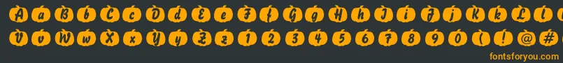 フォントPumpkin – 黒い背景にオレンジの文字