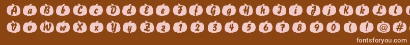 Pumpkin Font – Pink Fonts on Brown Background