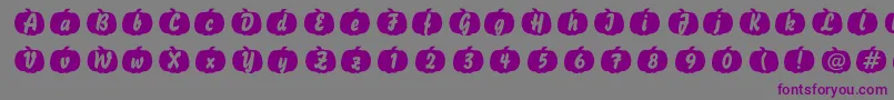 Pumpkin Font – Purple Fonts on Gray Background