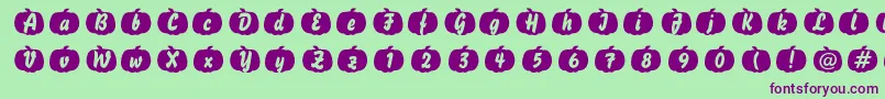 Pumpkin Font – Purple Fonts on Green Background