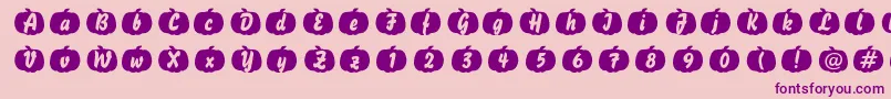 Pumpkin Font – Purple Fonts on Pink Background