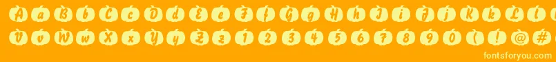 Pumpkin Font – Yellow Fonts on Orange Background