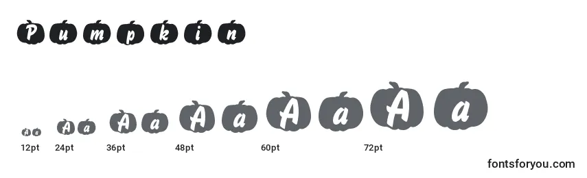 Pumpkin (111829) Font Sizes