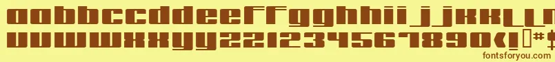 Подробнее о шрифте Remakeoffabulous3Bold Шрифт Remakeoffabulous3Bold – коричневые шрифты на жёлтом фоне