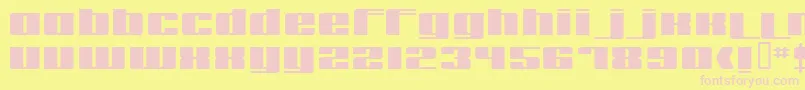 Remakeoffabulous3Bold Font – Pink Fonts on Yellow Background