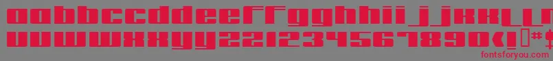 Remakeoffabulous3Bold-Schriftart – Rote Schriften auf grauem Hintergrund