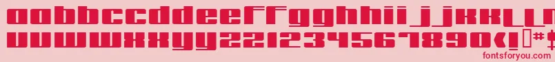 フォントRemakeoffabulous3Bold – ピンクの背景に赤い文字