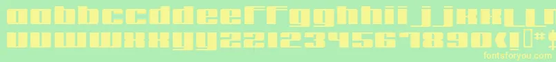 Remakeoffabulous3Bold Font – Yellow Fonts on Green Background