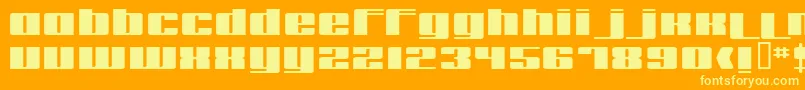 Czcionka Remakeoffabulous3Bold – żółte czcionki na pomarańczowym tle