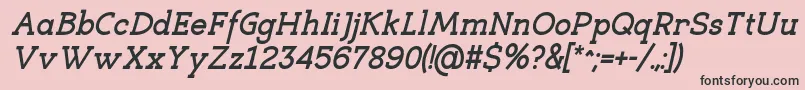 EligibleBoldItalic Font – Black Fonts on Pink Background