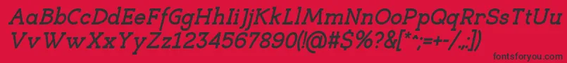 EligibleBoldItalic Font – Black Fonts on Red Background