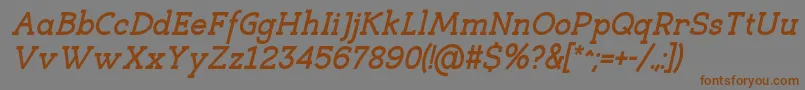 EligibleBoldItalic Font – Brown Fonts on Gray Background