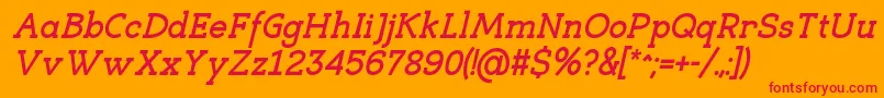 More about EligibleBoldItalic Font EligibleBoldItalic Font – Red Fonts on Orange Background