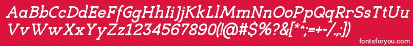 EligibleBoldItalic Font – White Fonts on Red Background