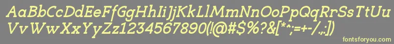 EligibleBoldItalic Font – Yellow Fonts on Gray Background