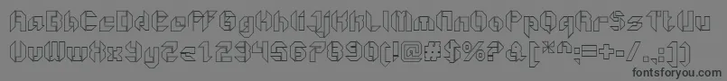 GetaroboOpenoutline Font – Black Fonts on Gray Background