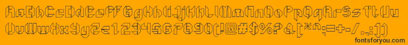 GetaroboOpenoutline Font – Black Fonts on Orange Background