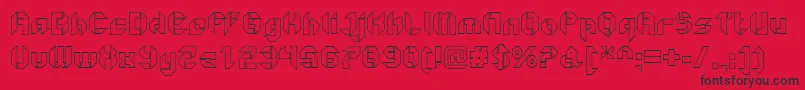 GetaroboOpenoutline Font – Black Fonts on Red Background