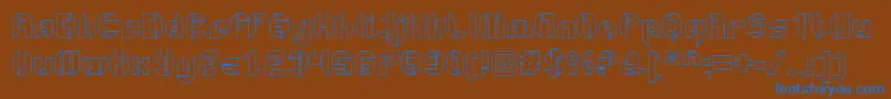 GetaroboOpenoutline Font – Blue Fonts on Brown Background