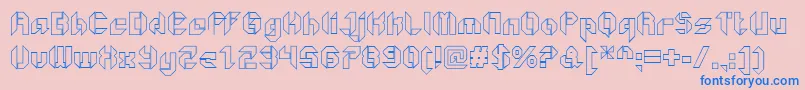 GetaroboOpenoutline Font – Blue Fonts on Pink Background