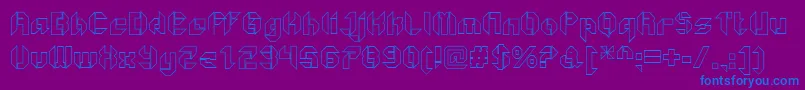 GetaroboOpenoutline Font – Blue Fonts on Purple Background