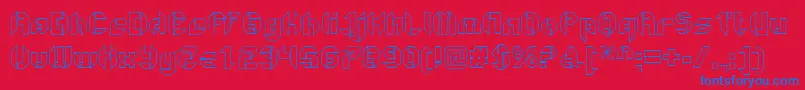 GetaroboOpenoutline Font – Blue Fonts on Red Background