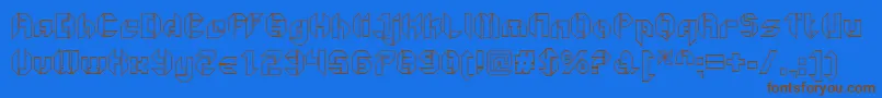 GetaroboOpenoutline Font – Brown Fonts on Blue Background
