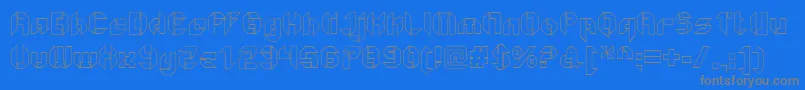 GetaroboOpenoutline Font – Gray Fonts on Blue Background