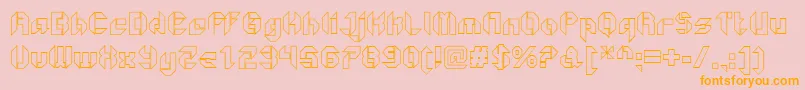 GetaroboOpenoutline Font – Orange Fonts on Pink Background