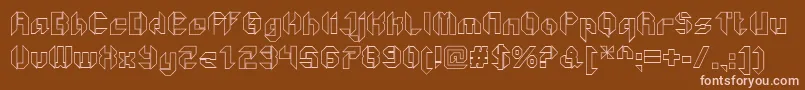 GetaroboOpenoutline Font – Pink Fonts on Brown Background