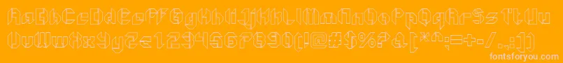 GetaroboOpenoutline Font – Pink Fonts on Orange Background