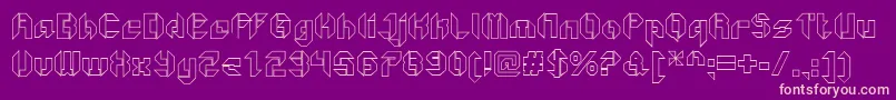 GetaroboOpenoutline Font – Pink Fonts on Purple Background