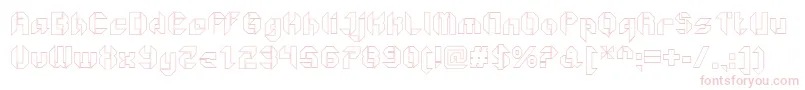 GetaroboOpenoutline Font – Pink Fonts on White Background