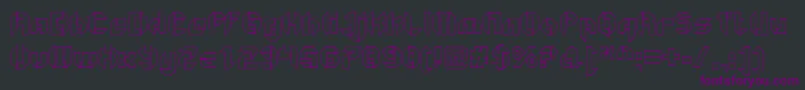 GetaroboOpenoutline Font – Purple Fonts on Black Background
