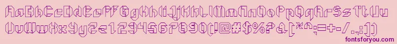 GetaroboOpenoutline Font – Purple Fonts on Pink Background