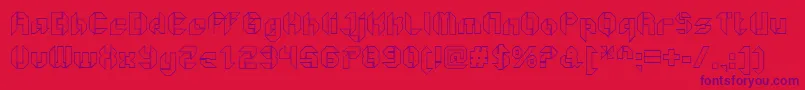 GetaroboOpenoutline Font – Purple Fonts on Red Background