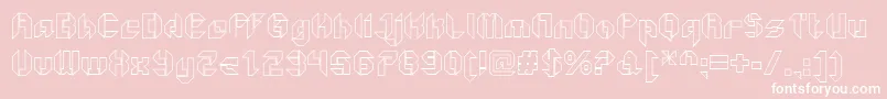 フォントGetaroboOpenoutline – ピンクの背景に白い文字