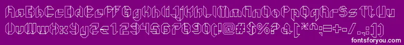 GetaroboOpenoutline Font – White Fonts on Purple Background