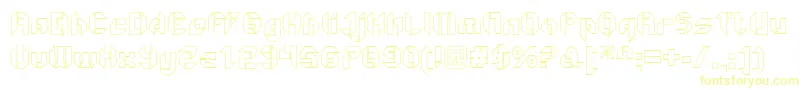 GetaroboOpenoutline-Schriftart – Gelbe Schriften
