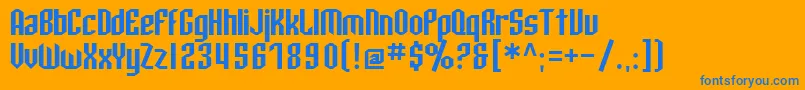 SfArcheryBlack Font – Blue Fonts on Orange Background