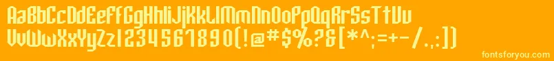 SfArcheryBlack Font – Yellow Fonts on Orange Background