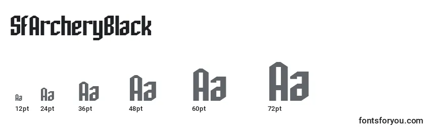 SfArcheryBlack Font Sizes
