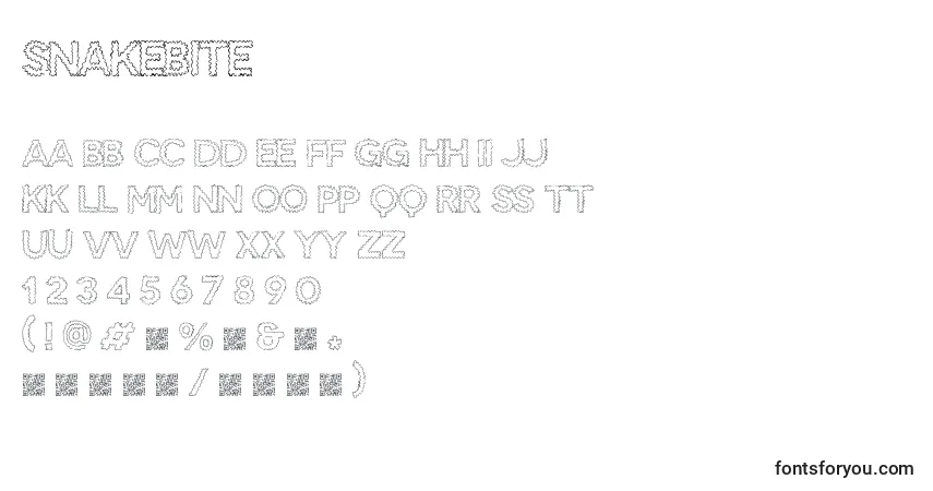 Fuente Snakebite - alfabeto, números, caracteres especiales