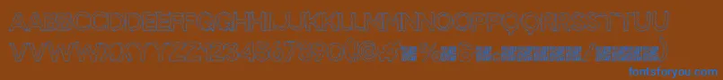 Snakebite Font – Blue Fonts on Brown Background
