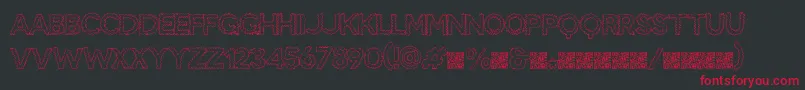 フォントSnakebite – 黒い背景に赤い文字