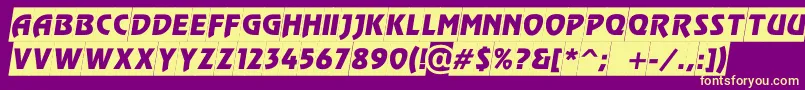 RewindertitulslgoblRegular Font – Yellow Fonts on Purple Background