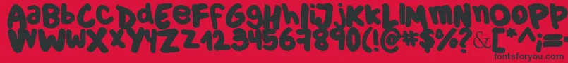 Culia1 Font – Black Fonts on Red Background